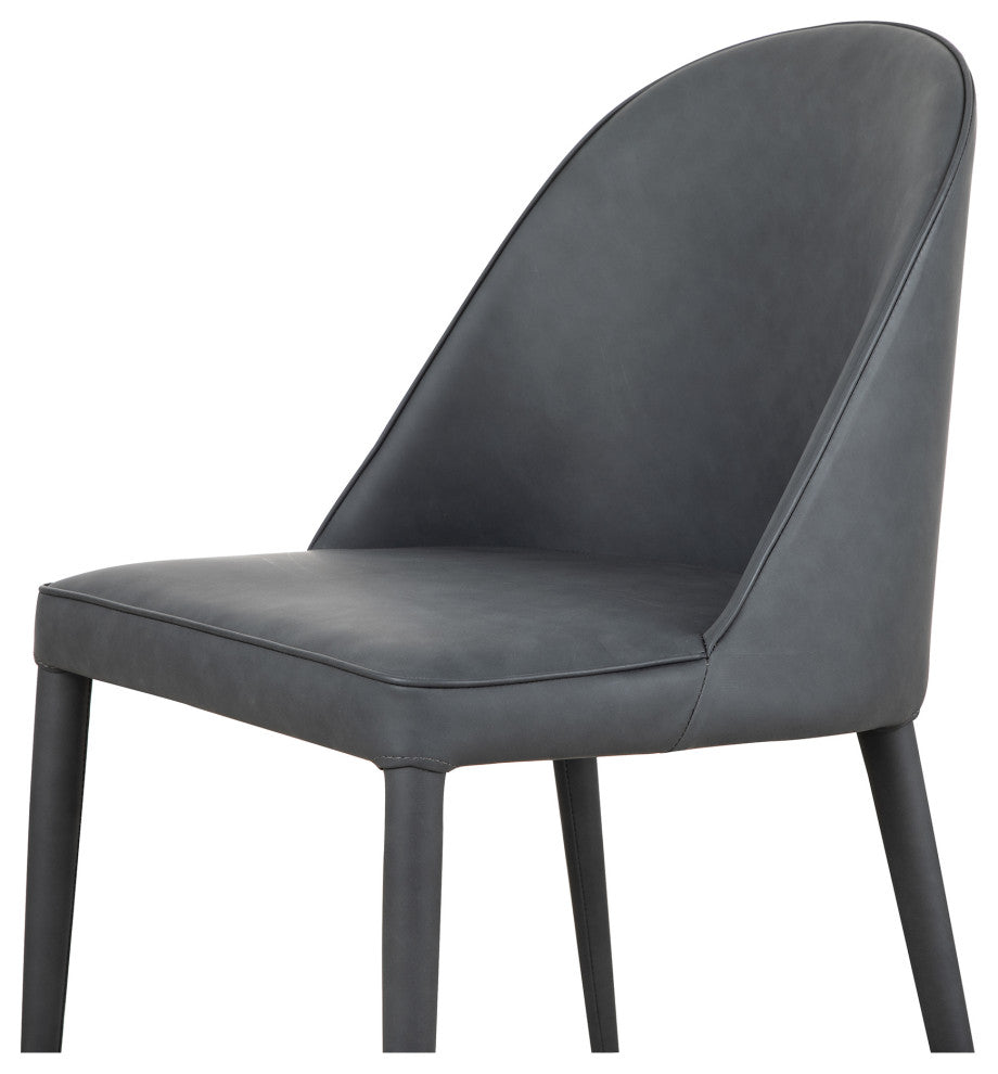First of A Kind Burton Dining Chair Black Fade Vegan Leather