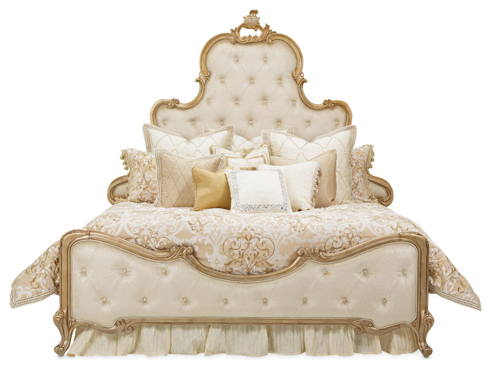 Aico Amini Luxembourg 13 Pc King Comforter Set in Creme