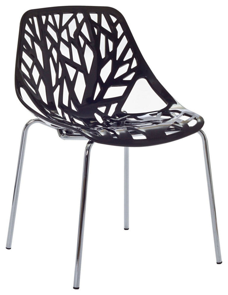 Stencil Dining Side Chair, Black