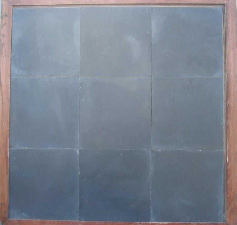 Midnight Black Slate Tiles, Honed Finish, 16"x16", Set of 384