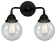 Beacon Bath Vanity Light, Matte Black, Seedy, Seedy
