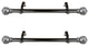Delia 1" Diameter Side Curtain Rod 12-20" Long, Set of 2, Black