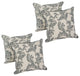 18" Corded Throw Pillows With Inserts, Gray, Set of 4
