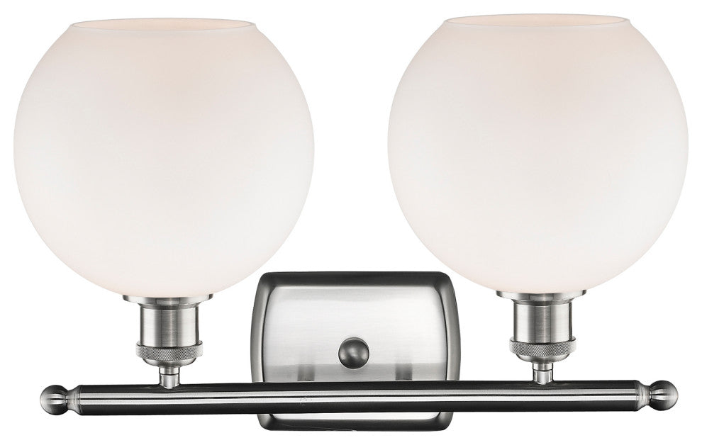 Innovations Lighting 516-2W-SN-G121-8 Athens 2 Light 16" Bath Vanity Light