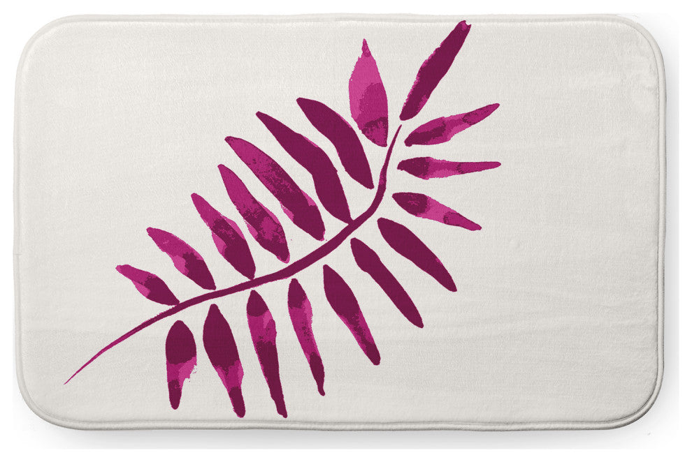 24" x 17" Frond 2 Bathmat, Purple
