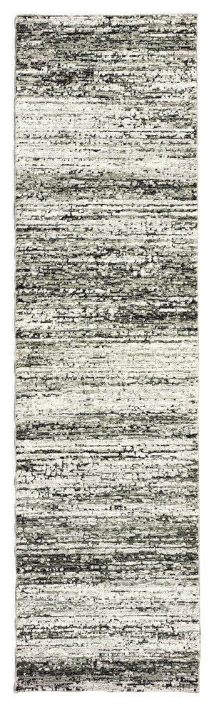 Aegina Shadows Ash/Charcoal Area Rug , 2'6"x12'