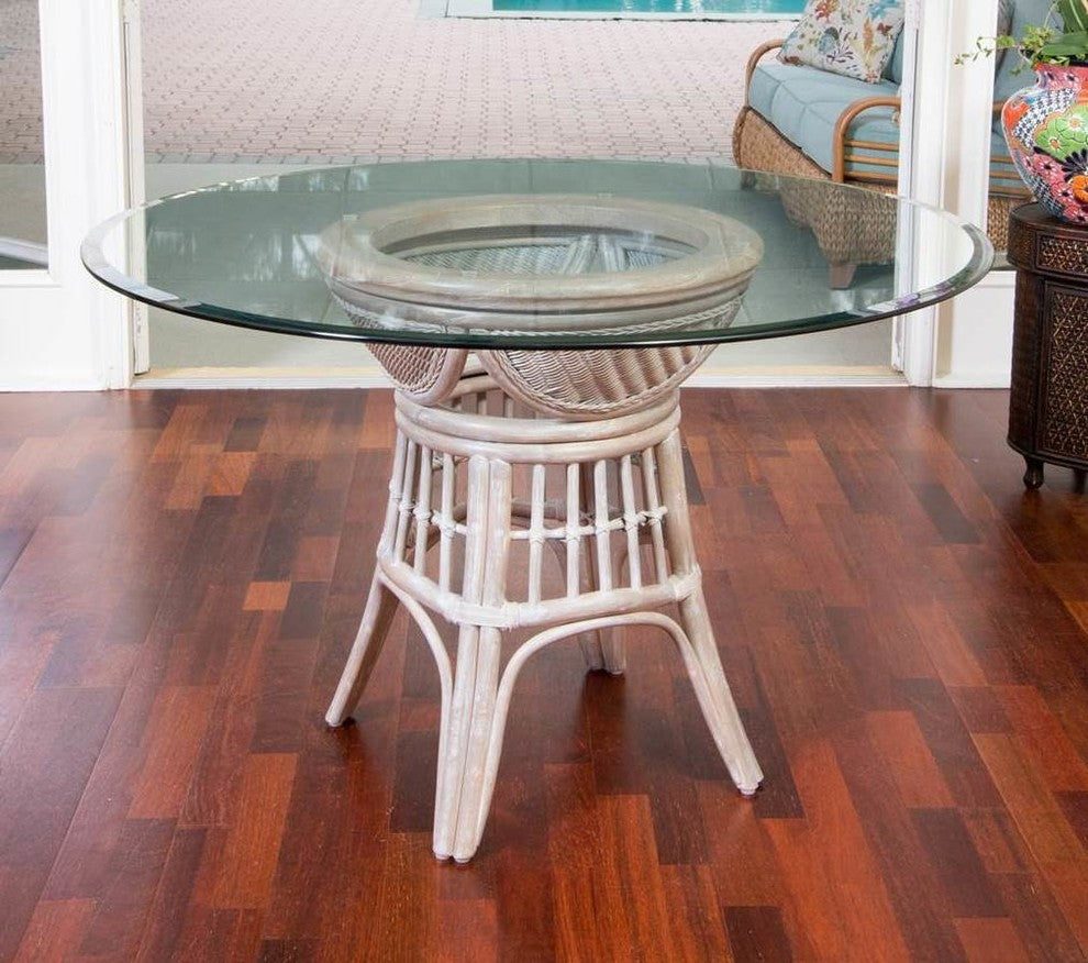 48" Bermuda Round Table Base, Rustic Driftwood Finish