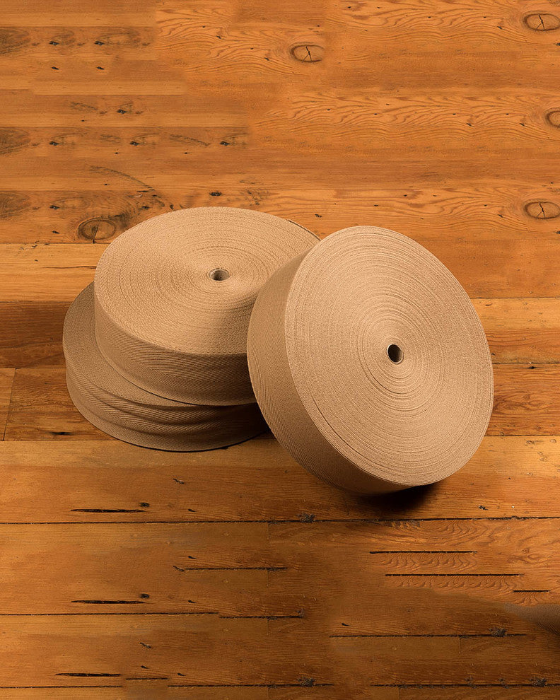 NaturalAreaRugs Cotton Non Slip Carpet Tape (2.75 In x 164 Ft), Khaki