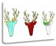"Three Deer Heads" By Sarah Ogren, Giclee Print on Gallery Wrap Canvas