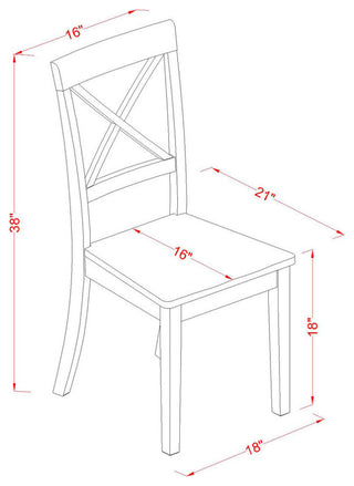 5-Piece Dinette Table Set Table, 4 Faux Leather Seat Dining Chairs, White