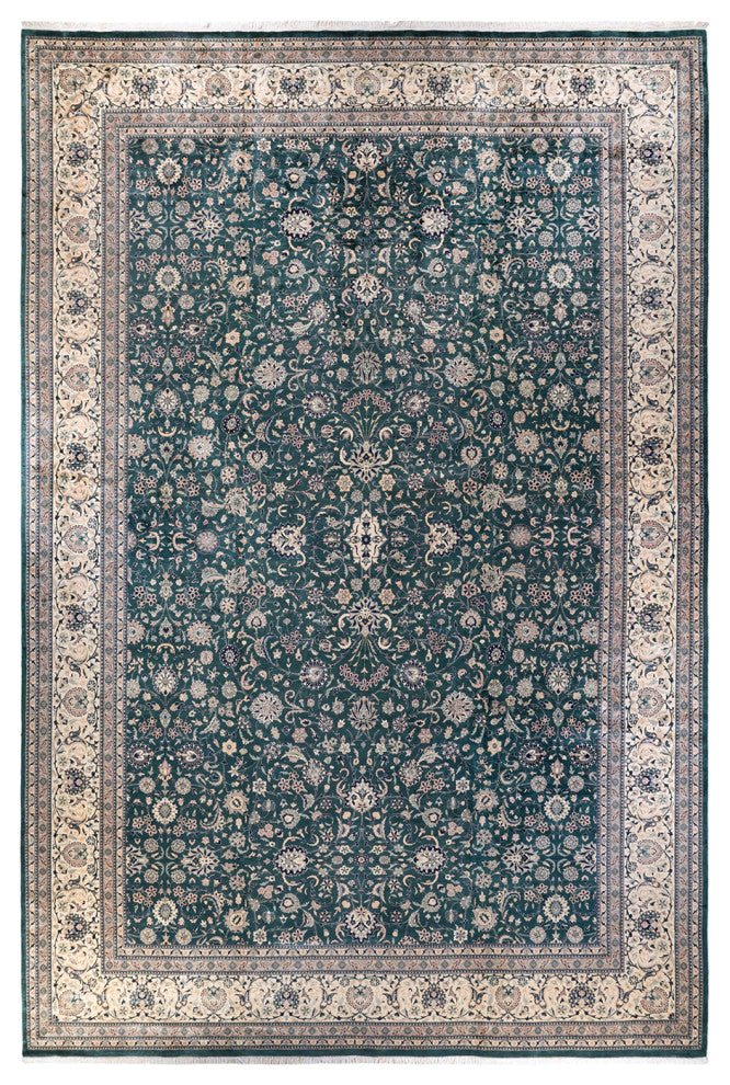 Mogul, One-of-a-Kind Hand-Knotted Area Rug Green, 12' 2" x 17' 10"