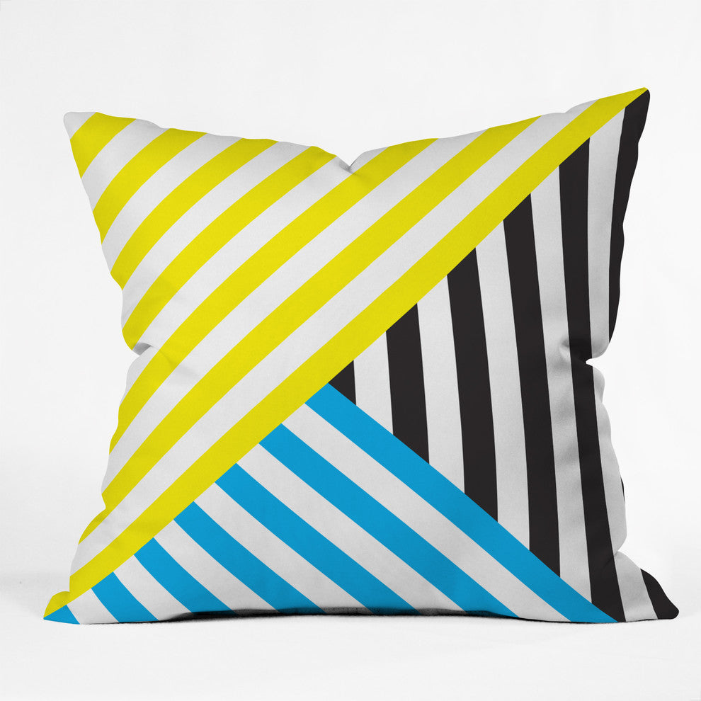 Three Of The Possessed Wave Tricolour Outdoor Throw Pillow
