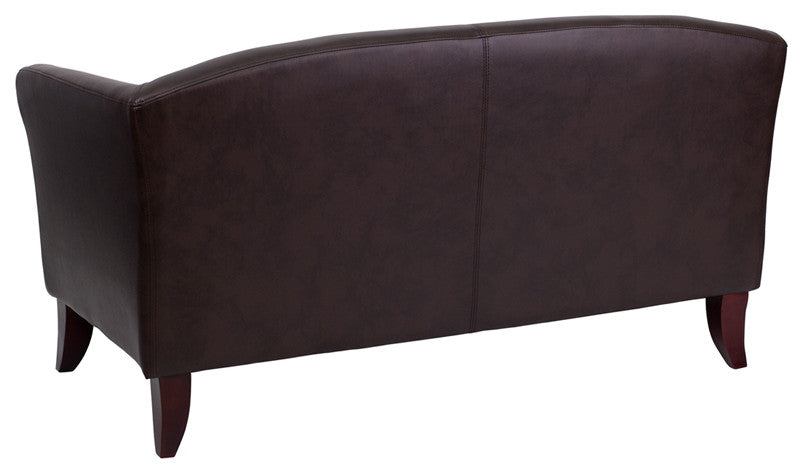 HERCULES Imperial Series Brown Leather Loveseat