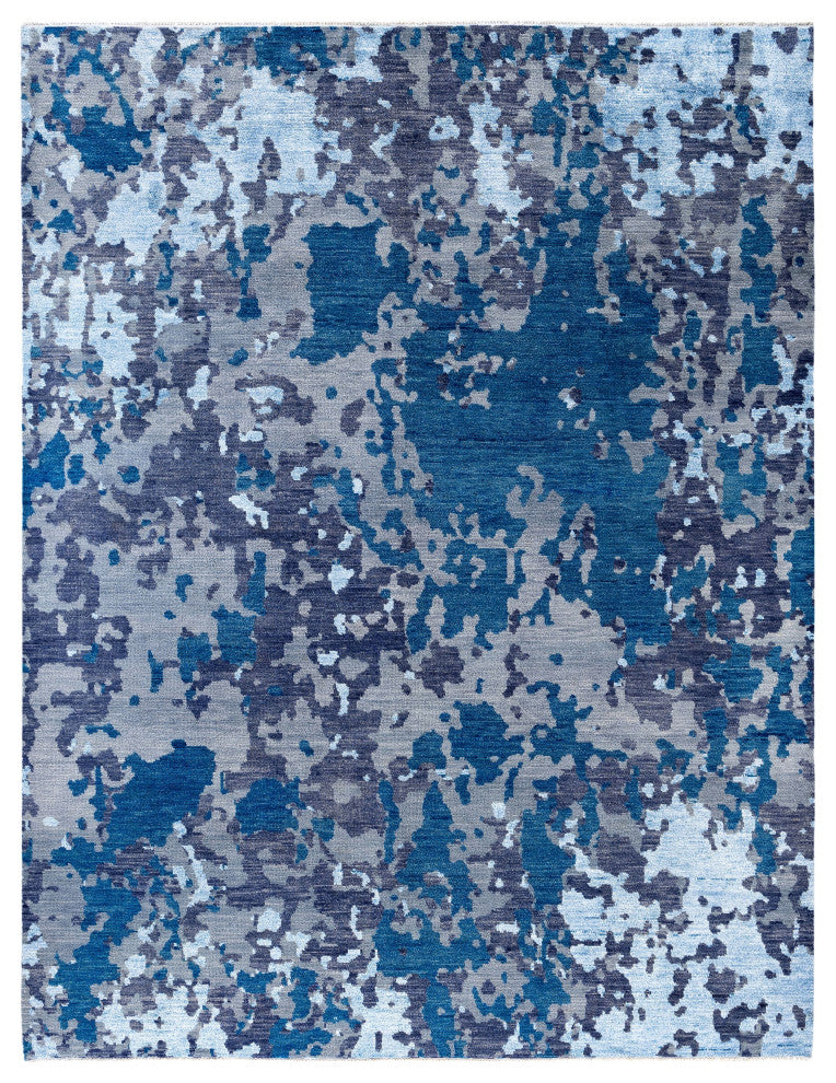 Galaxy One-of-a-Kind Hand-Knotted Area Rug - Gray, 9' 1" x 11' 10"