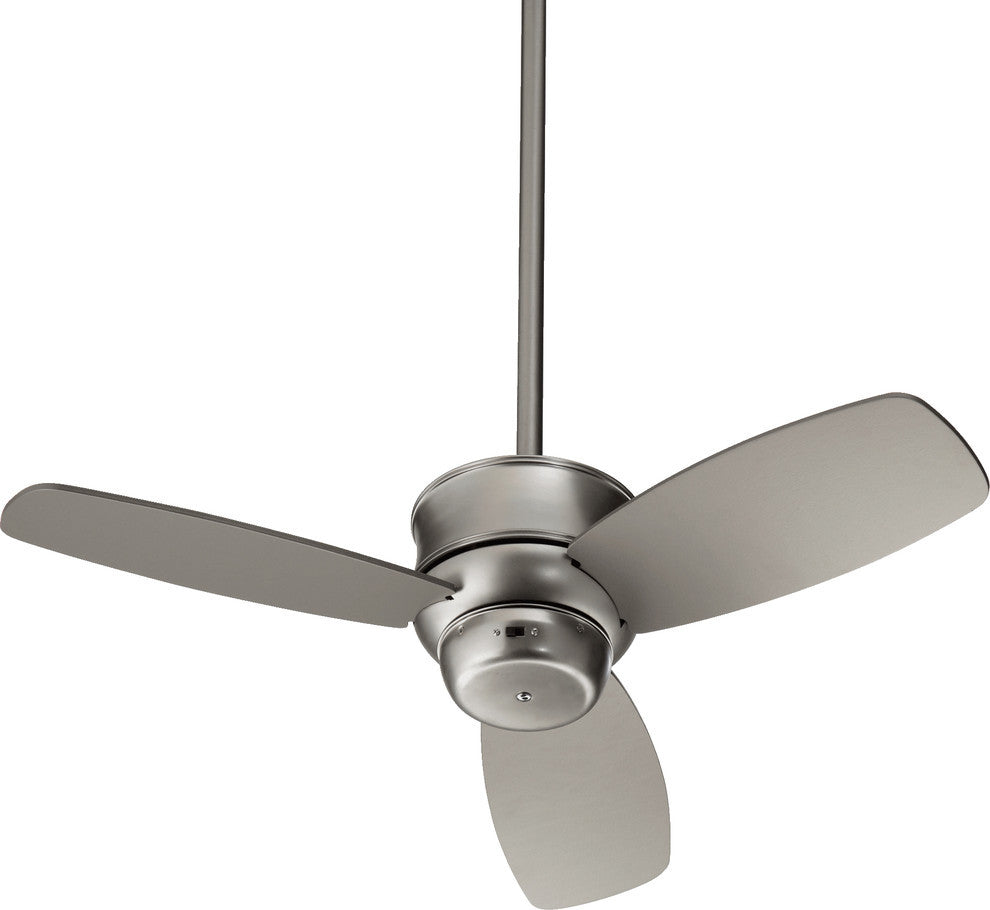 Gusto 32" 3-Blade Ceiling Fan, Satin Nickel