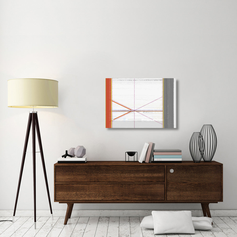 "Abstract Orange And White" Fine Art Print