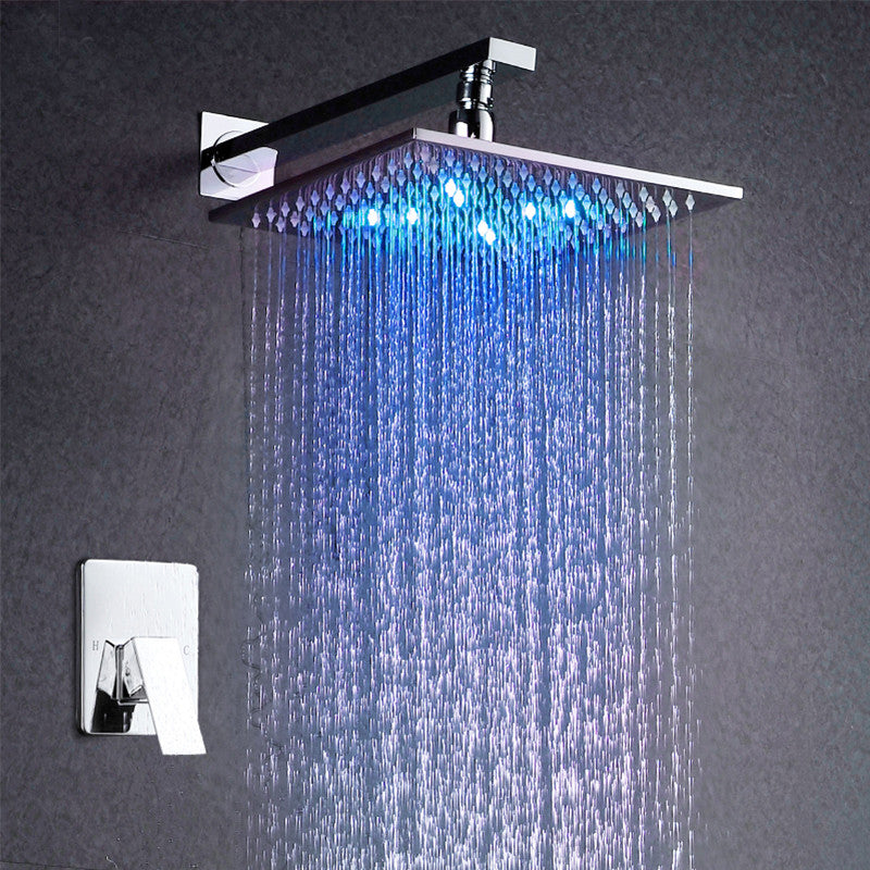 Leonardo LED Light Shower Head With Built in Mixer