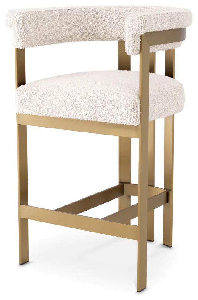 Modern Curved Counter Stool | Eichholtz Clubhouse, White