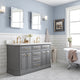 60" Palace Collection With Hardware, Satin Brass Finish, Cashmere Gray, F2-0012