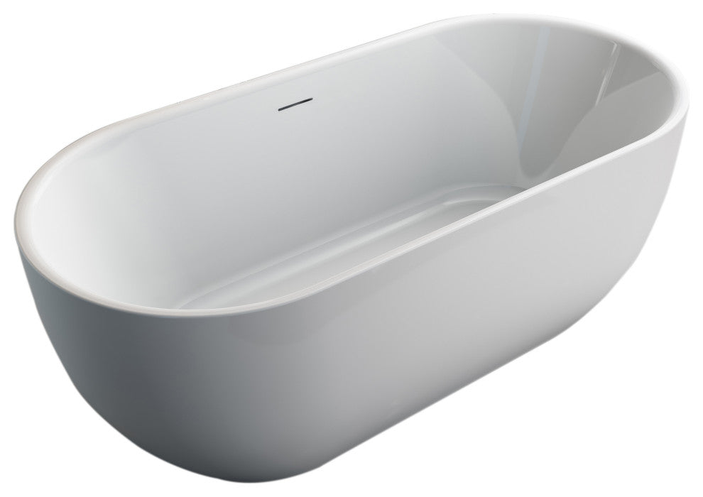 Bevier 67" Freestanding Bathtub with no faucet