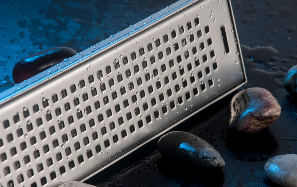 LUXE Square Grate Linear Drain, Stainless, 40"