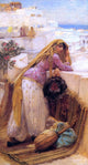 Frederick Arthur Bridgeman On the Terrace, 15"x30" Gallery Wrapped Canvas