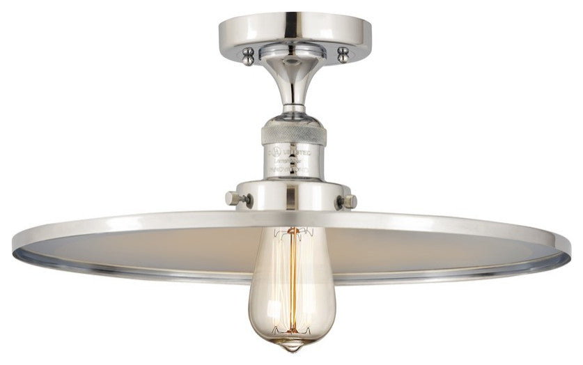 Innovations Lighting 517-1CH-PC-MFR-PC-16-LED 1 Light 16" Semi-Flush Mount
