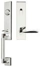 Stratus Lever, Tubular Entry Handle set, LHR, Polished Stainless Steel