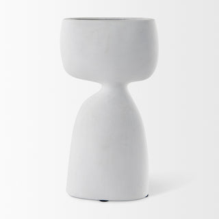 Rylee 11.6H White Ceramic Vase