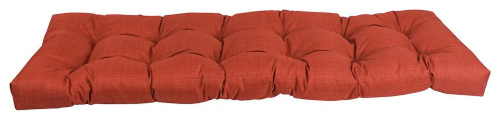 60-inch by 19-inch Tufted Solid Outdoor Spun Polyester Loveseat Cushion