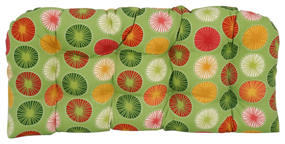 42"X19" U-Shaped Patterned Tufted Settee/Bench Cushion, Beringer Spring