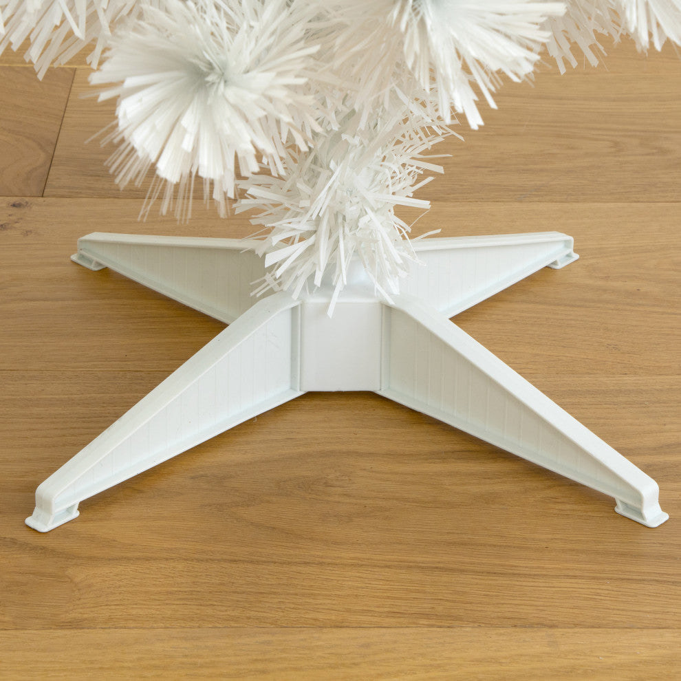4ft. White Pre-Lit Fiber Optic Artificial Christmas Tree