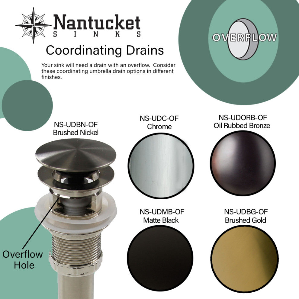 Nantucket Sinks St. Louis Italian Fireclay Vanity Sink
