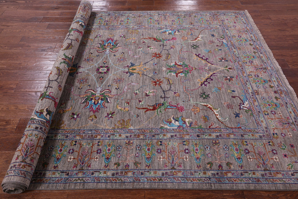 Persian Tabriz Hand Knotted Rug 6' 7" X 10' 0" Q9821