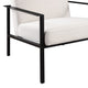 Milano Stationary Metal Accent Chair, Oatmeal