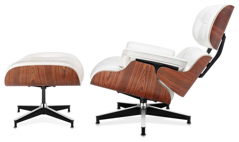 Leather Swivel Accent Chair and Ottoman