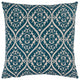 Surya Somerset SMS-001 22"x22" Pillow Cover, Ivory/Bright Blue