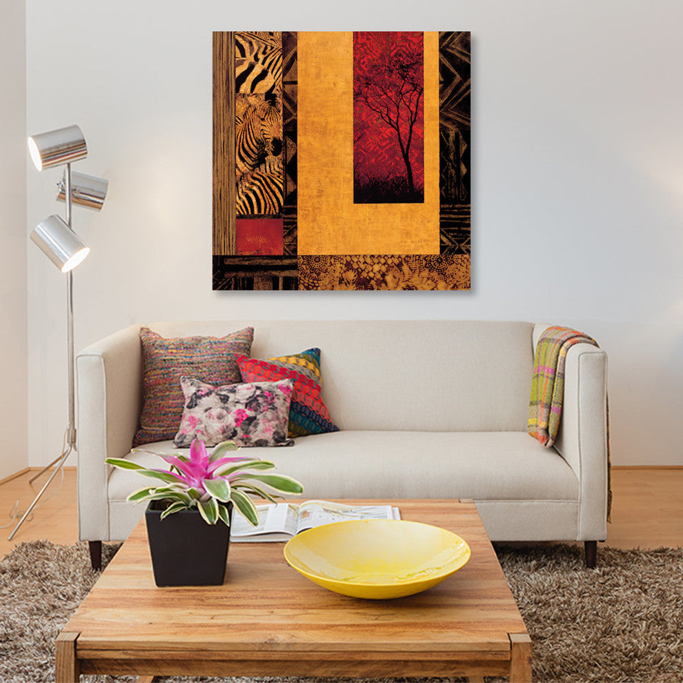 "African Studies II" by Chris Donovan, Canvas Print, 37"x37"