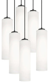 Leo 6-Light Round Pendant, 120V, 60W, Black