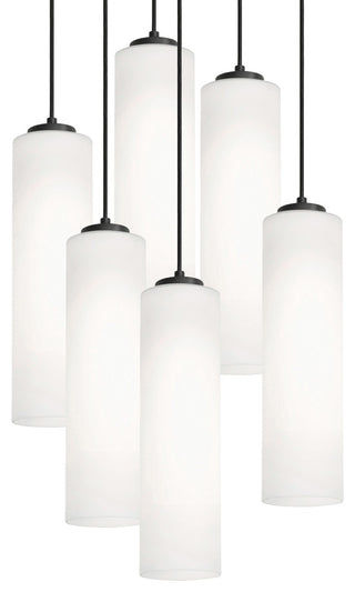 Leo 6-Light Round Pendant, 120V, 60W, Black