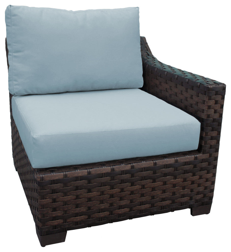 kathy ireland River Brook 6 Piece Wicker Patio Furniture Set, Tranquil