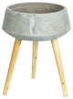 Planter on Legs 13.25"x17.5"H Cement