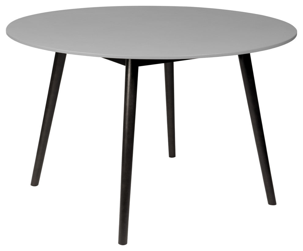 Sydney and Clip Outdoor Patio 5 Piece Dining Set Gray Rope Black Eucalyptus Wood