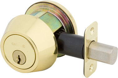 Callan2 Grade 2 Single Cylinder Deadbolt, Bright Brass
