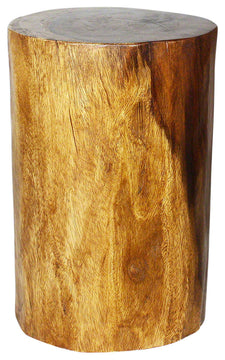 Haussmann Wood Stump Stool or Stand 11-14 in DIA x 18 in H Walnut Oil