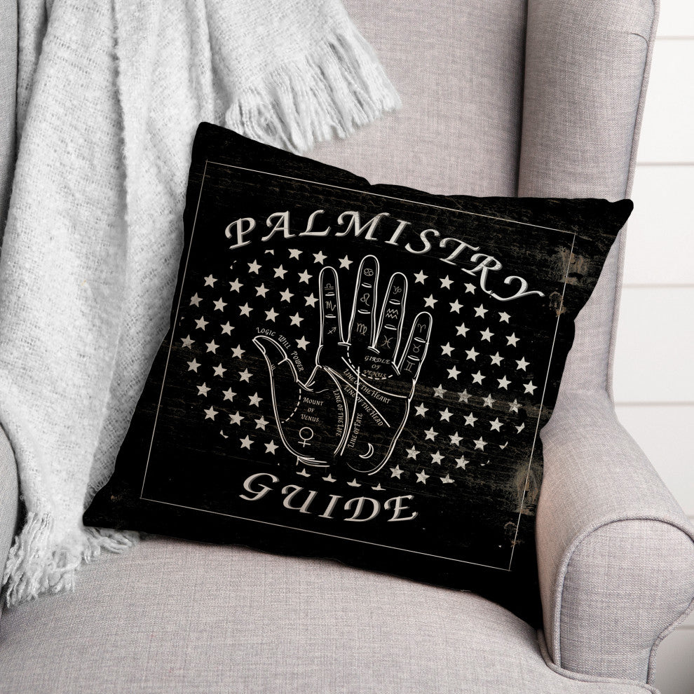 Palmistry Guide 16x16 Throw Pillow