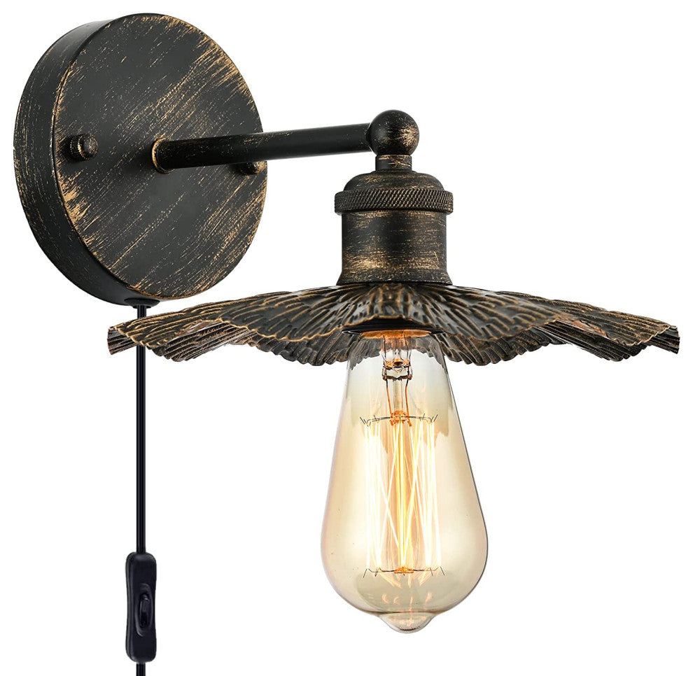 Plug, Industrial Wall Sconce Interior Wall Light Fixture