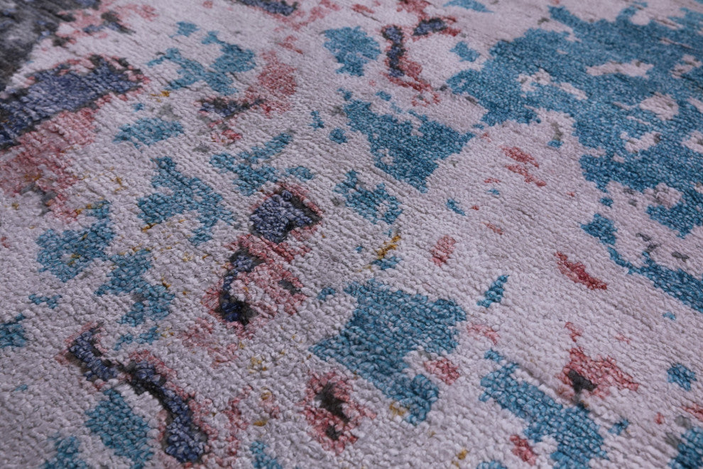 Wool & Silk Abstract Handmade Rug 8' 0" X 10' 3" - Q15552