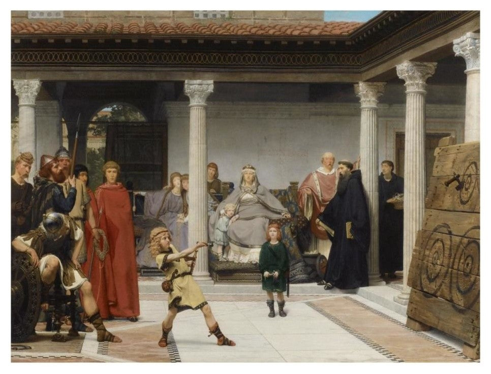 "The Education of the Children of Clovis, 1861" Paper Art, 26"x20"