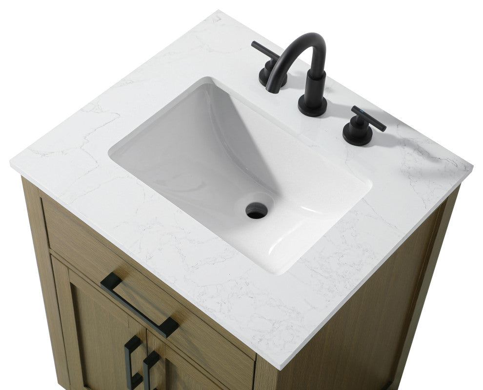 Home Living 24" Single Bathroom Vanity, Chestnut Brown